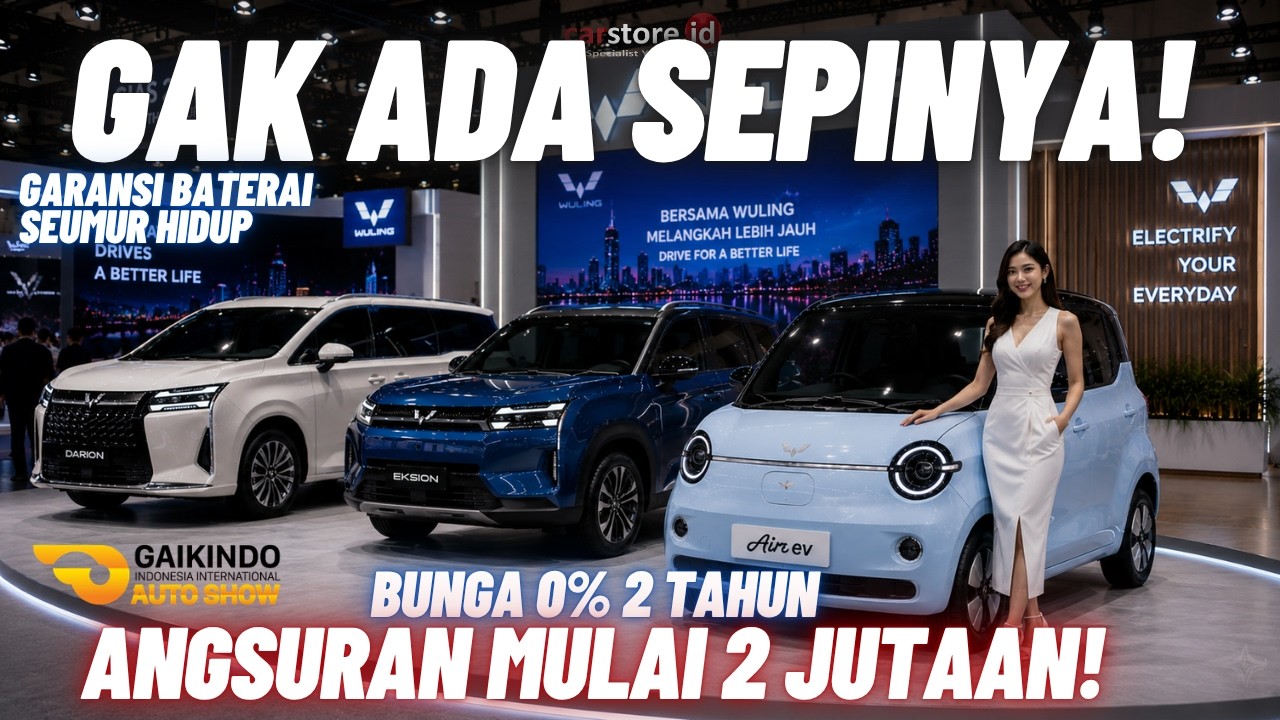 Promo Wuling Bikin Shock! Mobil Listrik dan MPV Kasih Bonus Melimpah Di GIIAS 2026