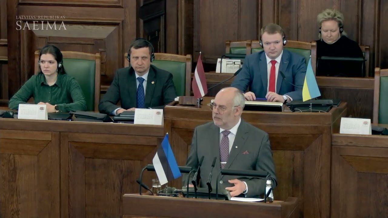 President Alar Karise kõne Läti parlamendis 26. aprillil 2023