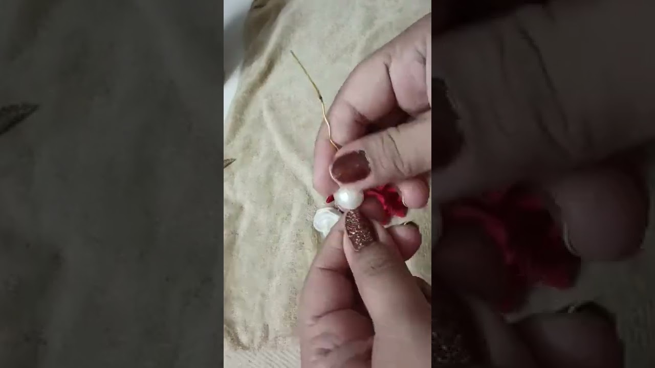 Handmade floral hair clip 🌼🌺#creativitywithmeet #youtubeshorts #jewellery #diy #hairclip ..