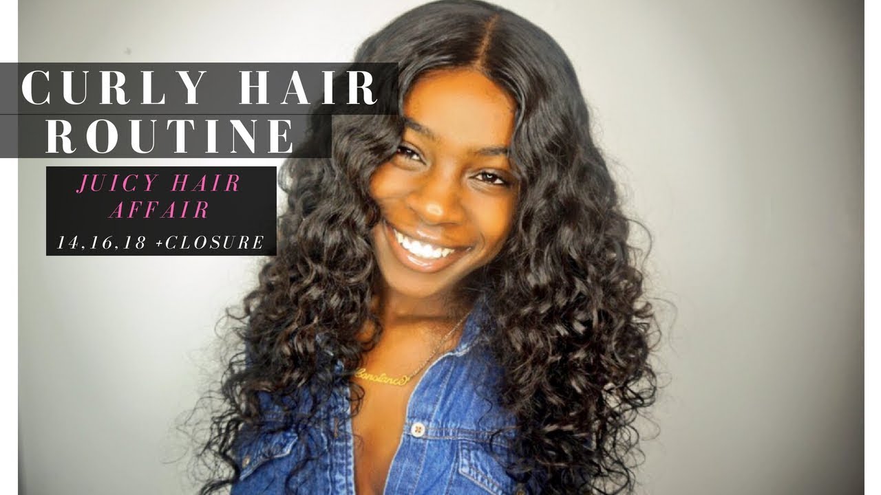 Raw Indian CURLY HAIR EXTENSIONS ROUTINE|  The softest hair ever