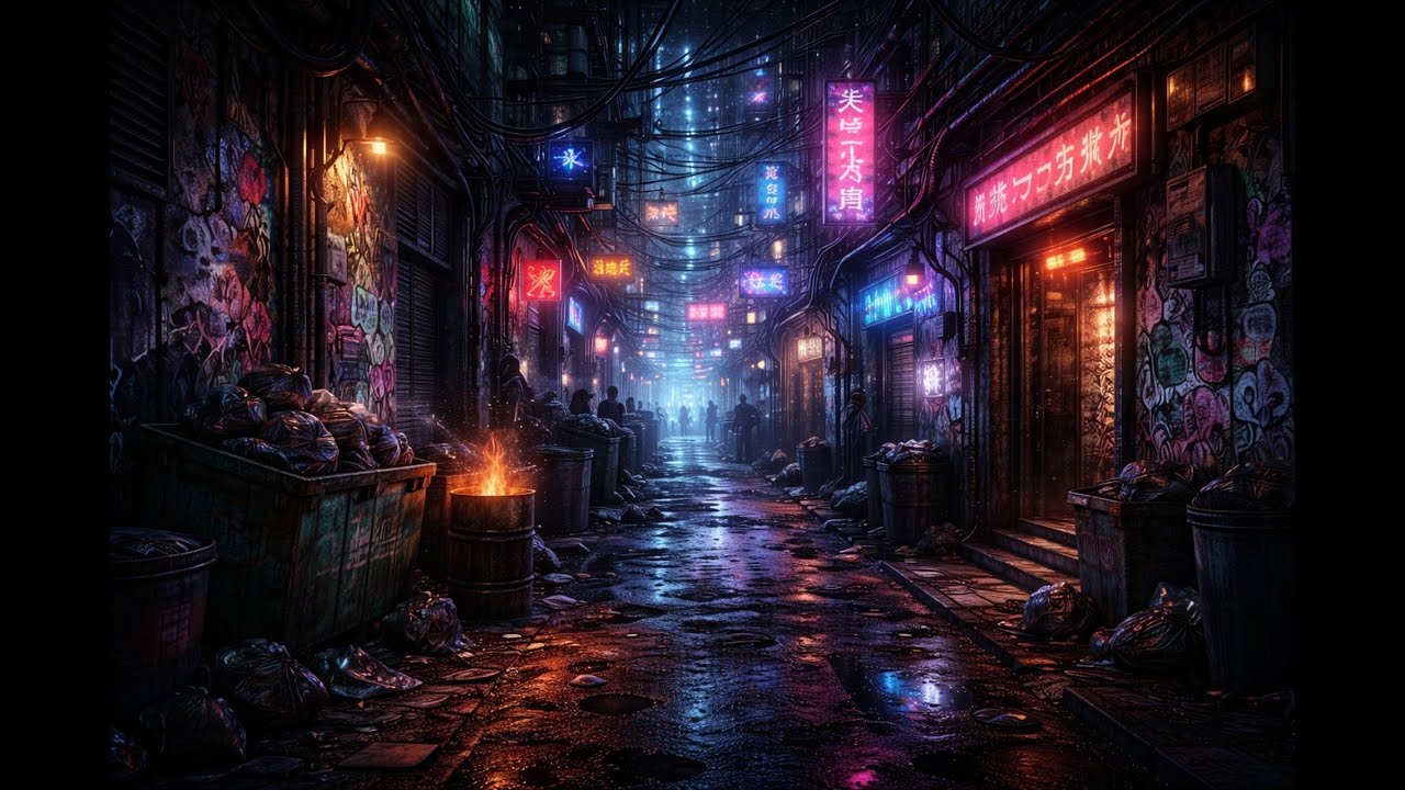 Midnight in the Neon Slums | Cyberpunk Alley