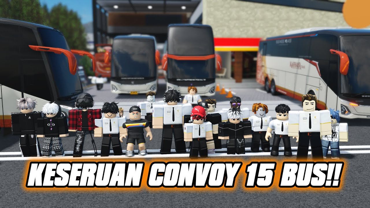 Convoy 15 Bus!! Keseruan Main Bareng Map ICBD | ROBLOX