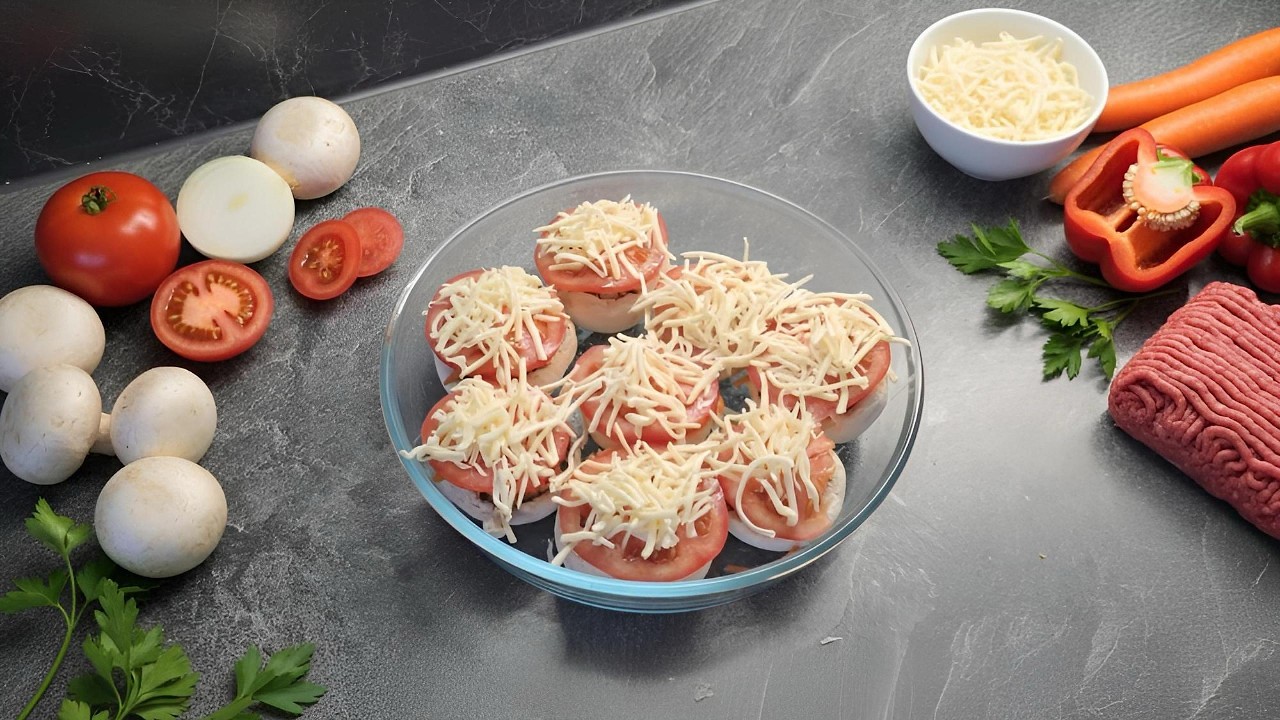 Самые вкусные фаршированные шампиньоны в духовке – простой рецепт с фаршем и сыром