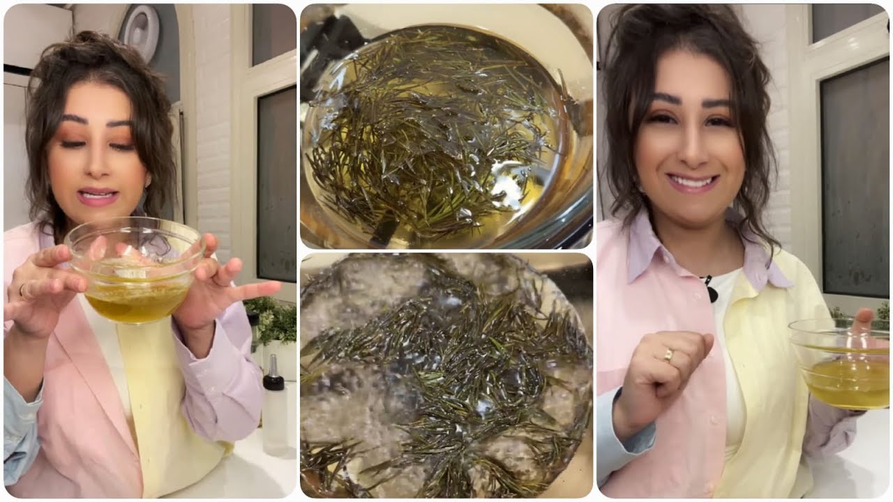 طريقة عمل زيت الروزماري( إكليل الجبل ) في البيت اطاله وانبات الشعر بسرعة البرق
