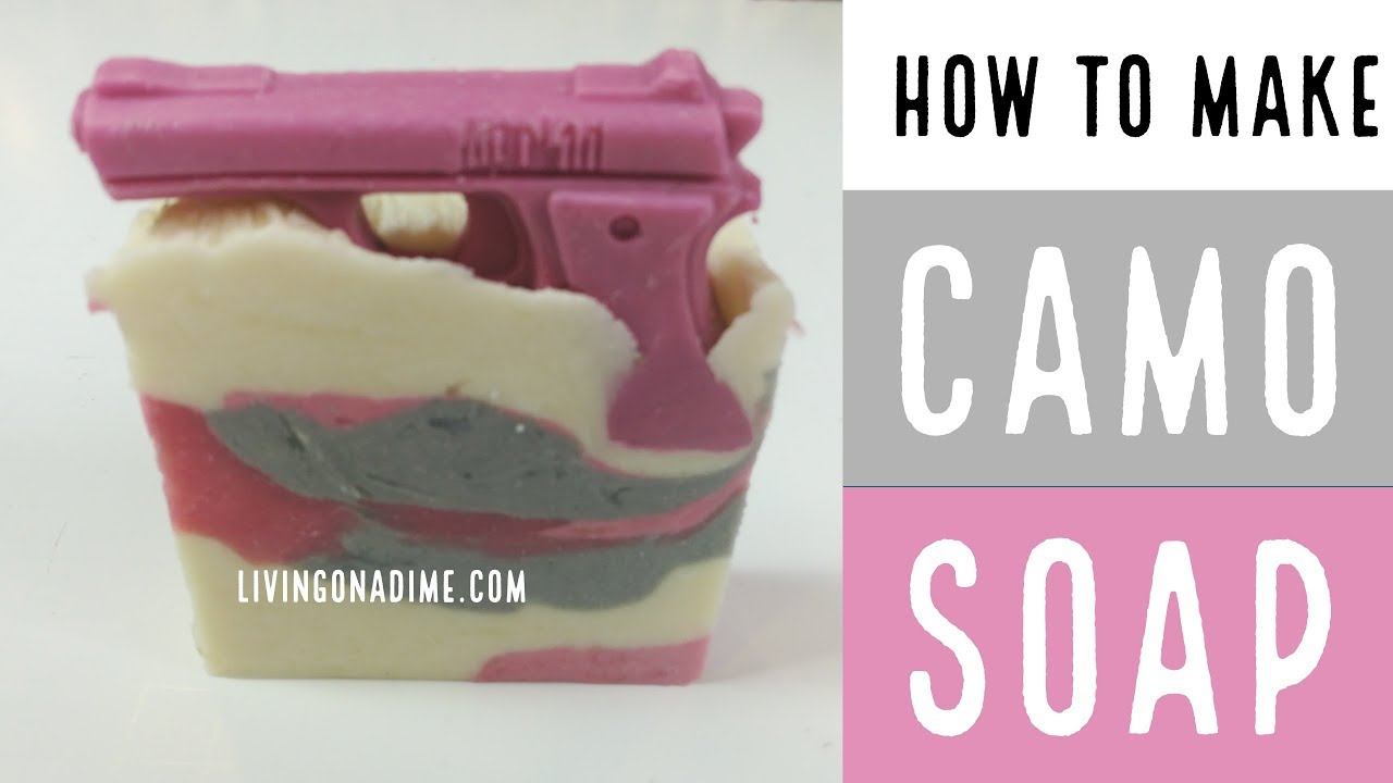How to make Hot process Soap more Fluid / Pink Camo Soap/ How To Make Stick Blender Hot Process Soap