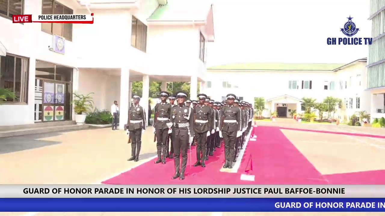 GUARD OF HONOR PARADE IN HONOR OF HIS LORDSHIP JUSTICE PAUL BAFFOE-BONNIE
