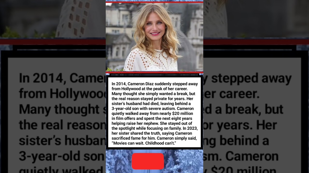 Cameron Diaz Quit $20M Hollywood Fame to Raise Her Autistic Nephew &mdash; The Real Reason #shorts #usa