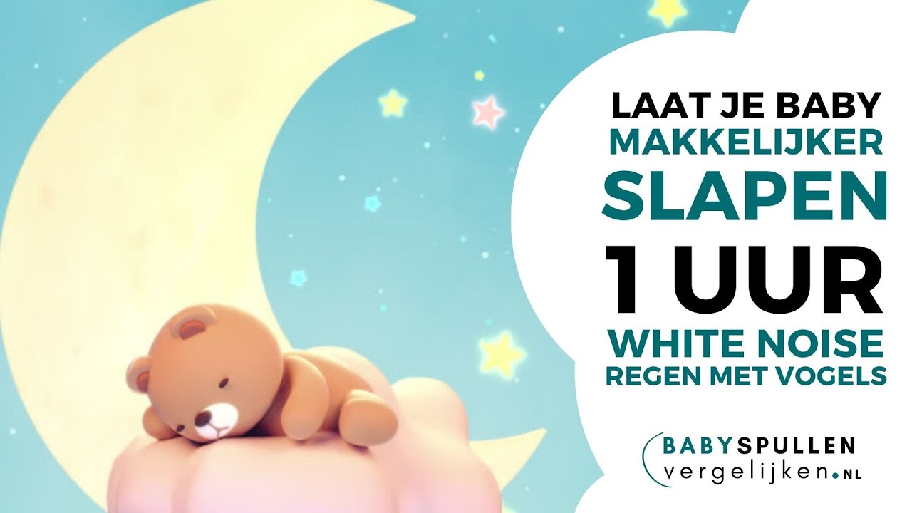 1 uur White Noise Baby / Witte Ruis Baby | Regen met Vogels om baby in slaap te laten vallen