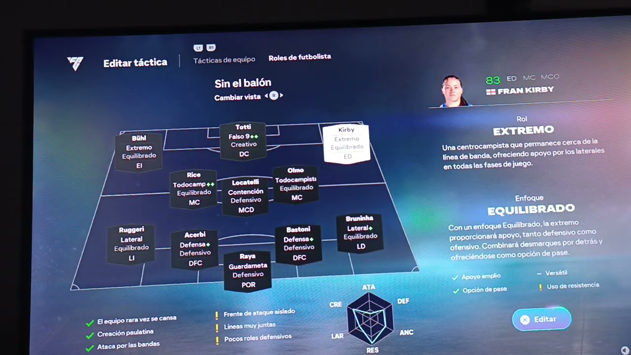 Tactica 4-3-3 con falso 9 - Tácticas FC 26 
