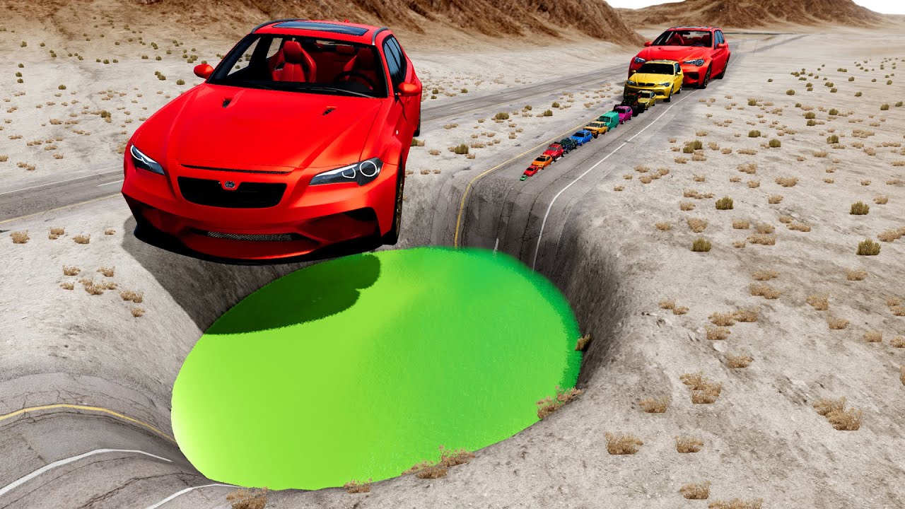 🔥 БОЛЬШИЕ И МАЛЕНЬКИЕ МАШИНКИ против ГИГАНТСКОЙ ЯМЫ #88 💥 – BeamNG.drive Extreme Crash Challenge ...