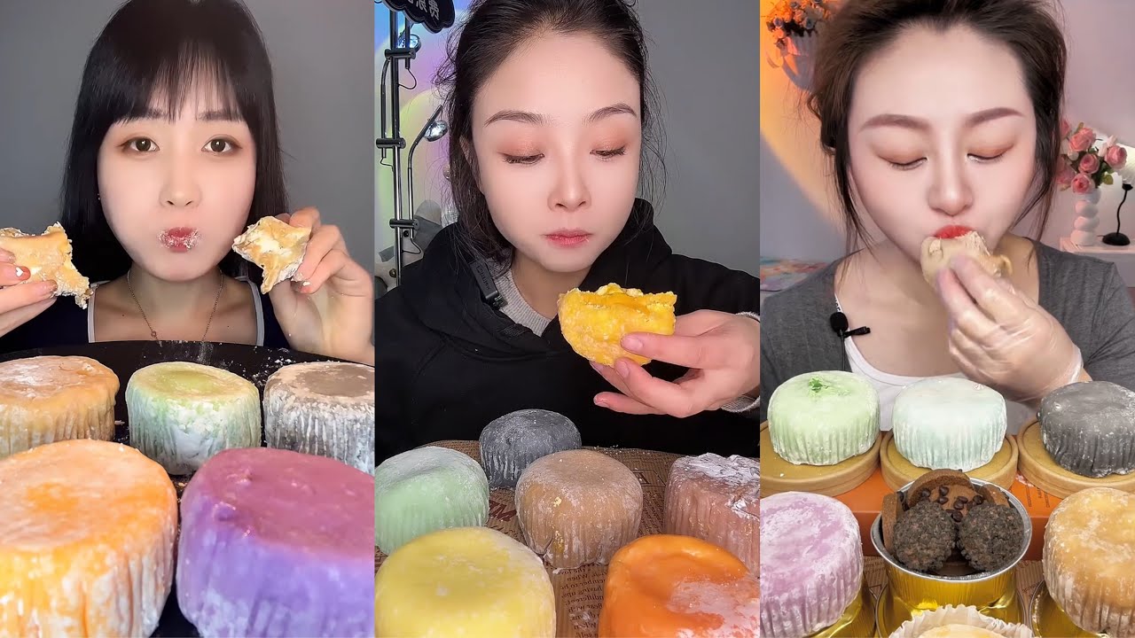 ASMR Mukbang | Eating Colorful Jelly & Soft Desserts 🍡🍰 | No Talking
