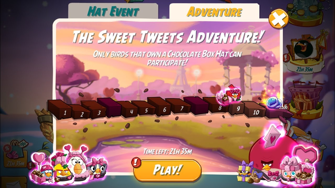 The Sweet Tweets Adventure - Level 9 with All Hats - Angry Birds 2