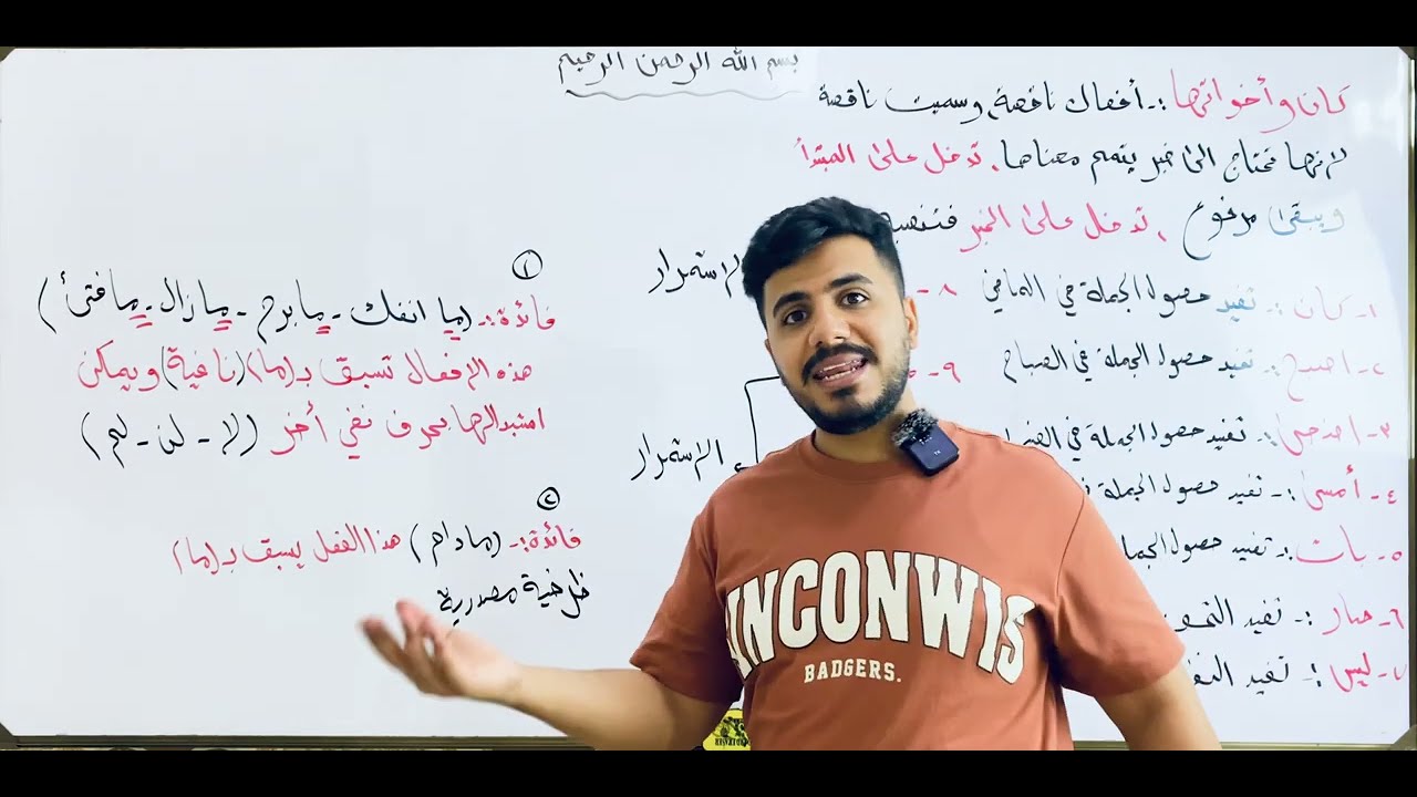 الخامس الاعدادي / الموضوع الثاني / كان واخواتها (المحاضرة الاولى)