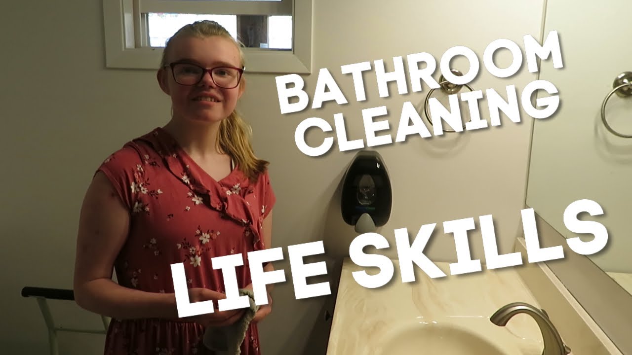 Life skills activities for special needs - bathroom cleaning