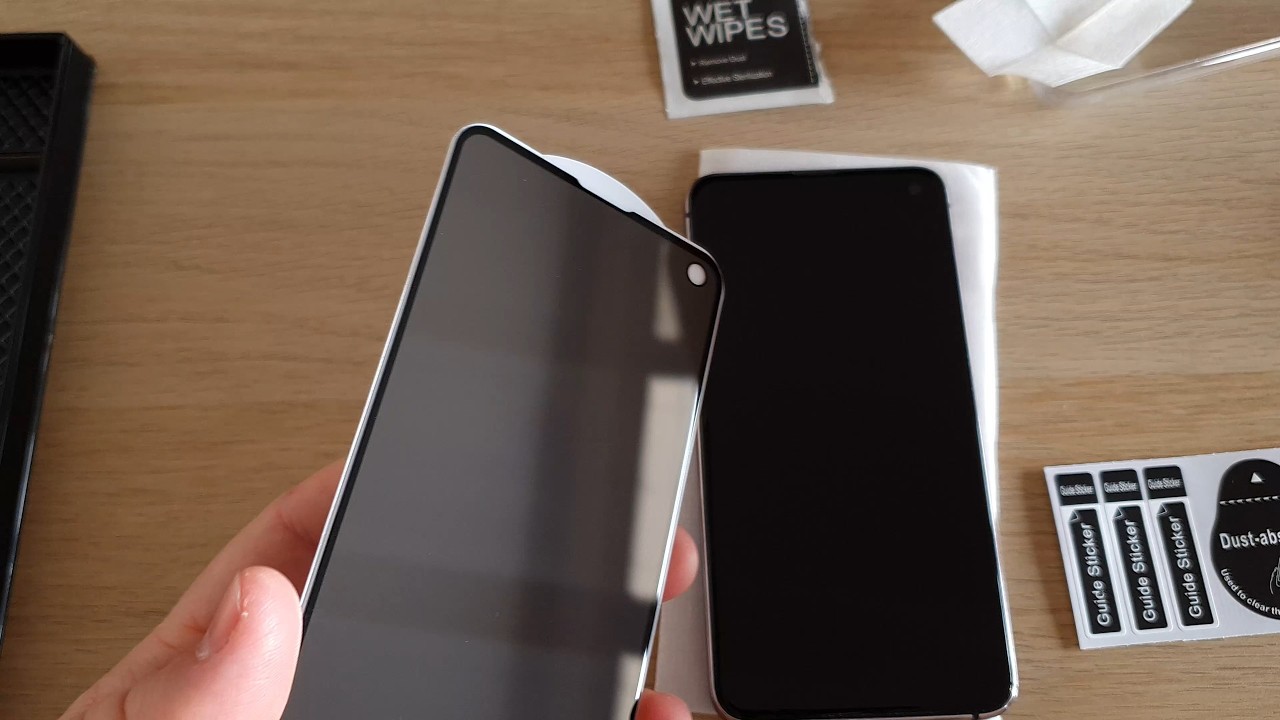 Samsung Screen Protector | Privacy Screen Installation on Samsung S10e (4k)