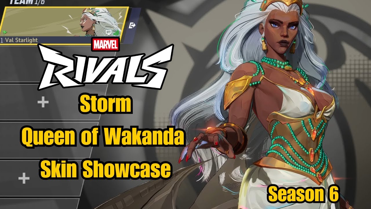 Storm | Queen of Wakanda Battle Pass Skin Showcase | Marvel Rivals Gameplay Season 6 Early Access