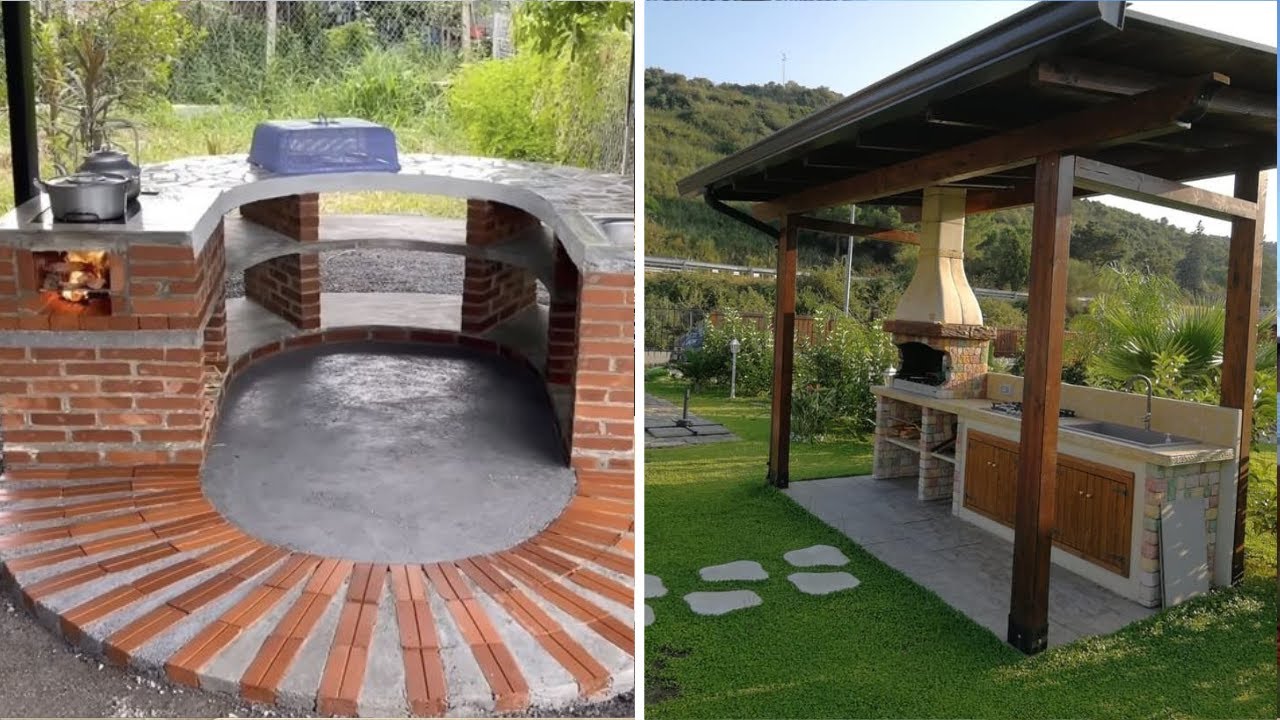 40 Diseños de ASADORES de LADRILLO para patios y balcones