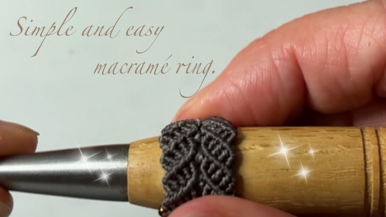 Simple and easy macramé ring. # 56