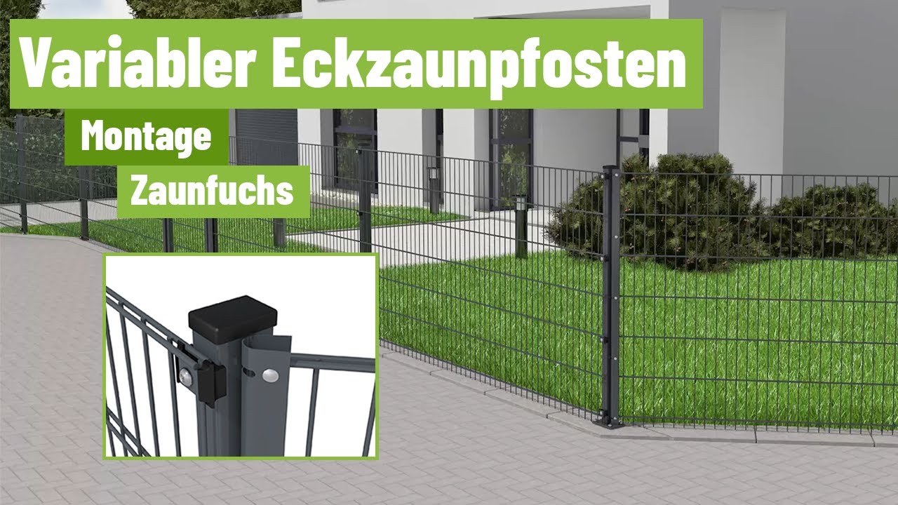 Zaunfuchs.de – Montage Variabler Eckpfosten