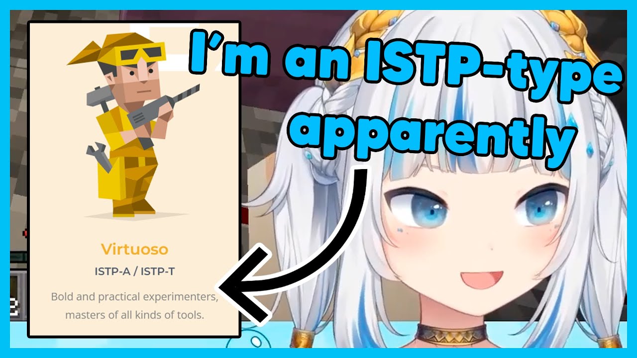 Gura talking about her MBTI Test and ended up roasting chat's personality