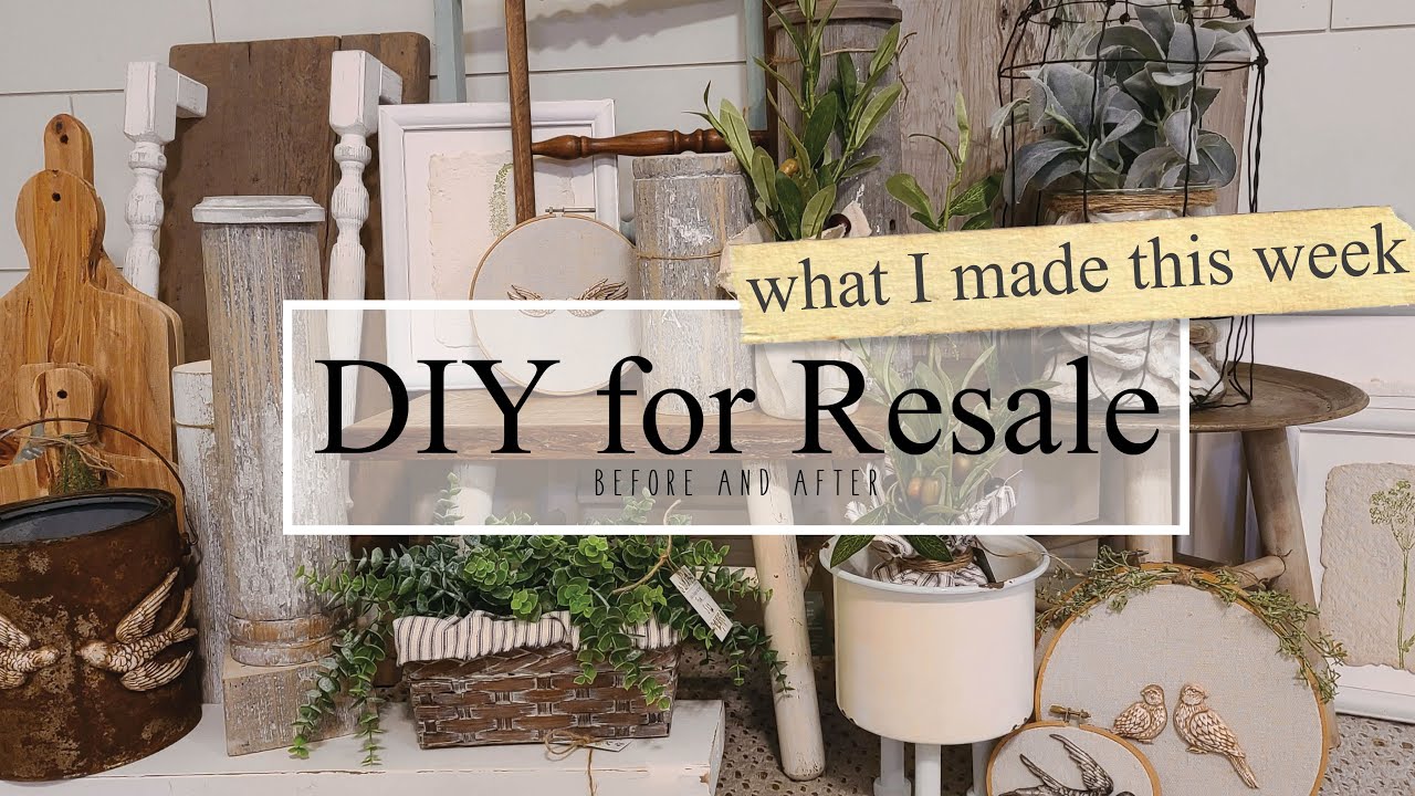 DIY for Resale • Thrift Flips • Home Decor • Floral • Wood Items • Bread Boards • Stools • Artwork
