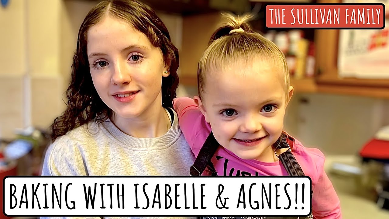 BAKING WITH ISABELLE AND AGNES!! | NUMBER SEVEN BIRTHDAY CAKE | The Sullivan Family