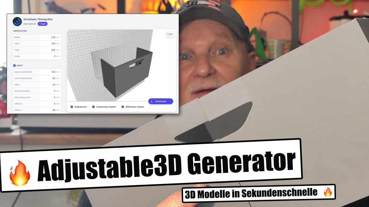 Adjustable3D Generator 3D Modelle in Sekundenschnelle