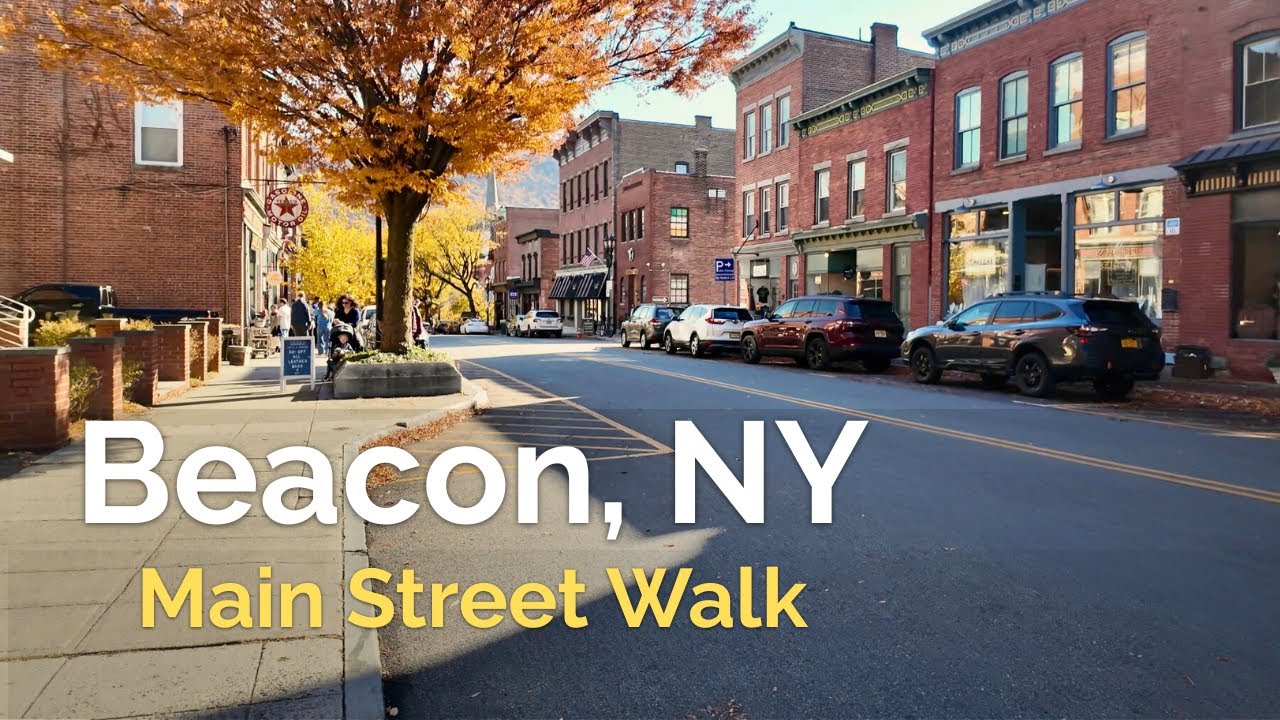 Walking Main Street Beacon, NY on a Sunny Saturday (Beacon Bonfire Weekend)