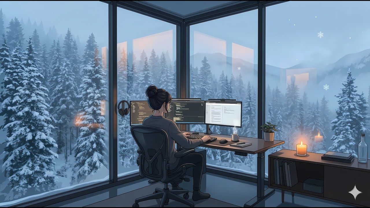 1 Hour Winter Focus in Work | Ambient for Study, Work & Coding