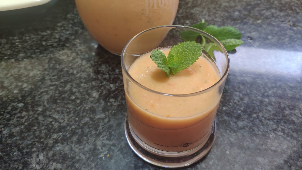 Ternera en salsa con champiñones 🍀 Gazpacho con toque de hierbabuena 🌿
