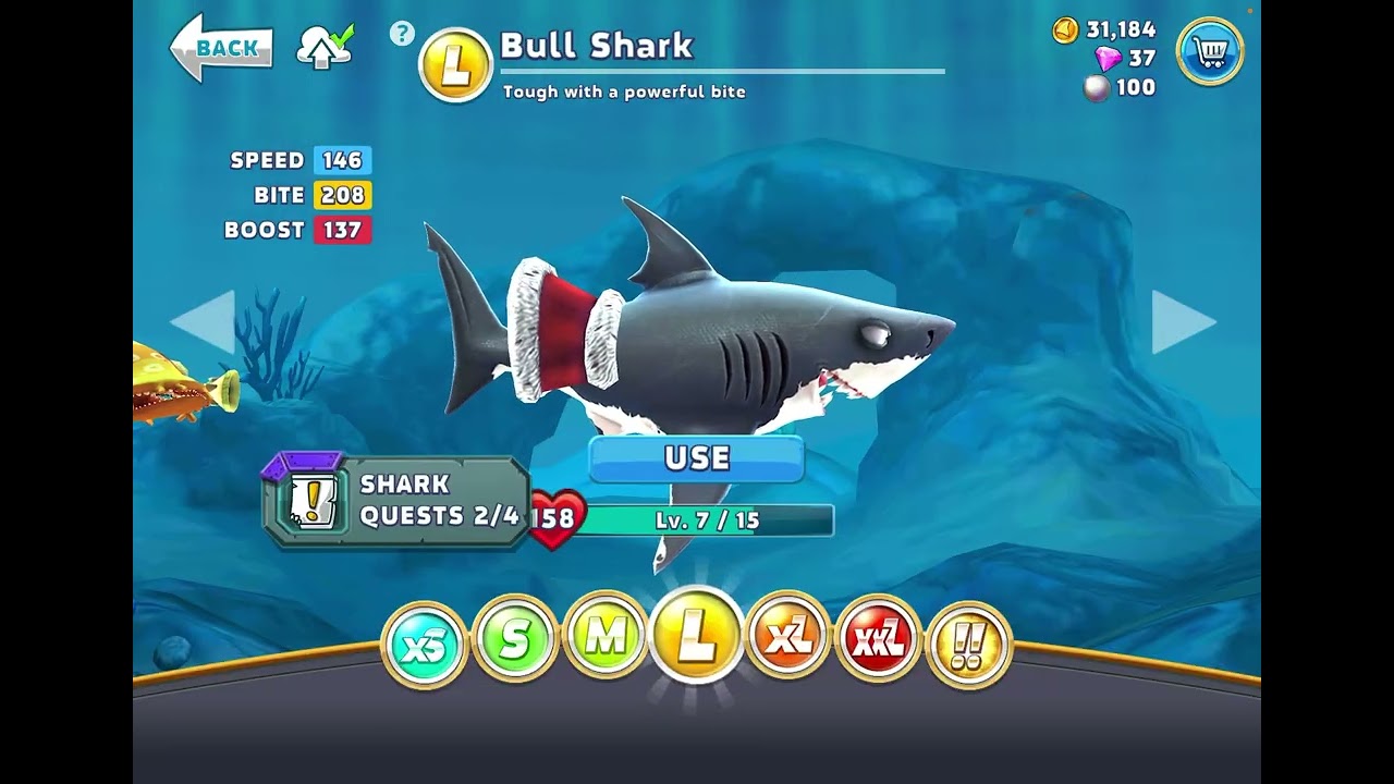 I am playing hungry sharks part 2