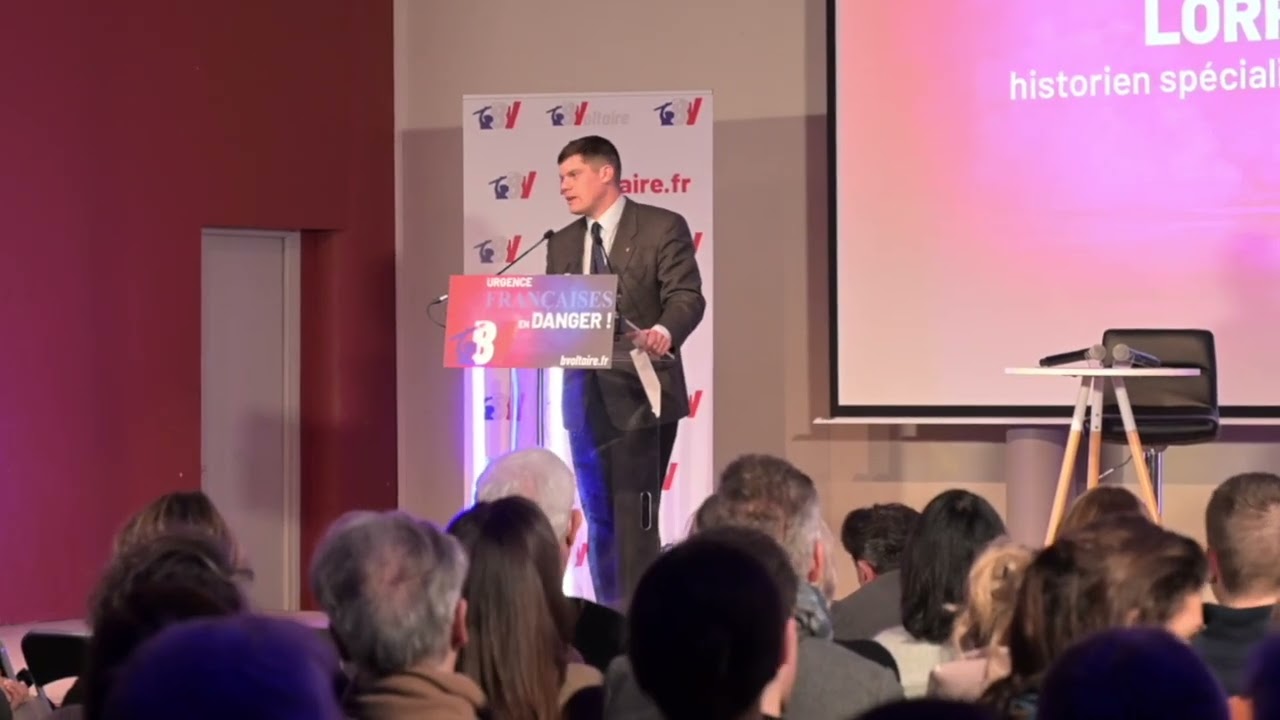 Intervention de Lorris Chevalier, historien. Soirée Bd Voltaire "Urgence, Françaises en danger".