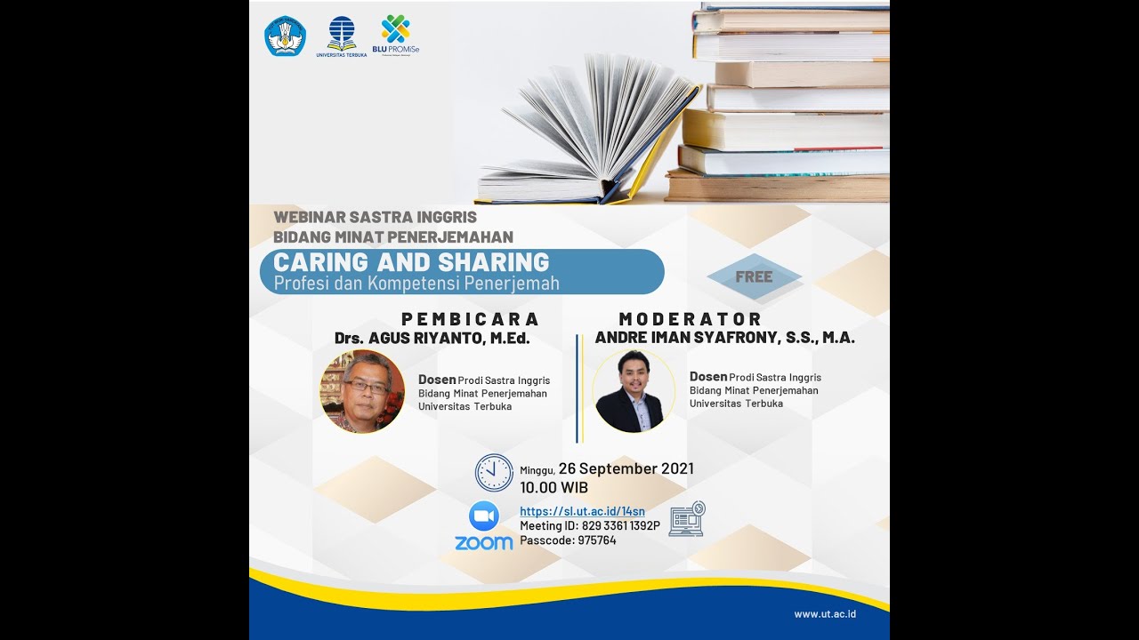 Webinar Sastra Inggris Bidang Minat Penerjemahan Universitas Terbuka