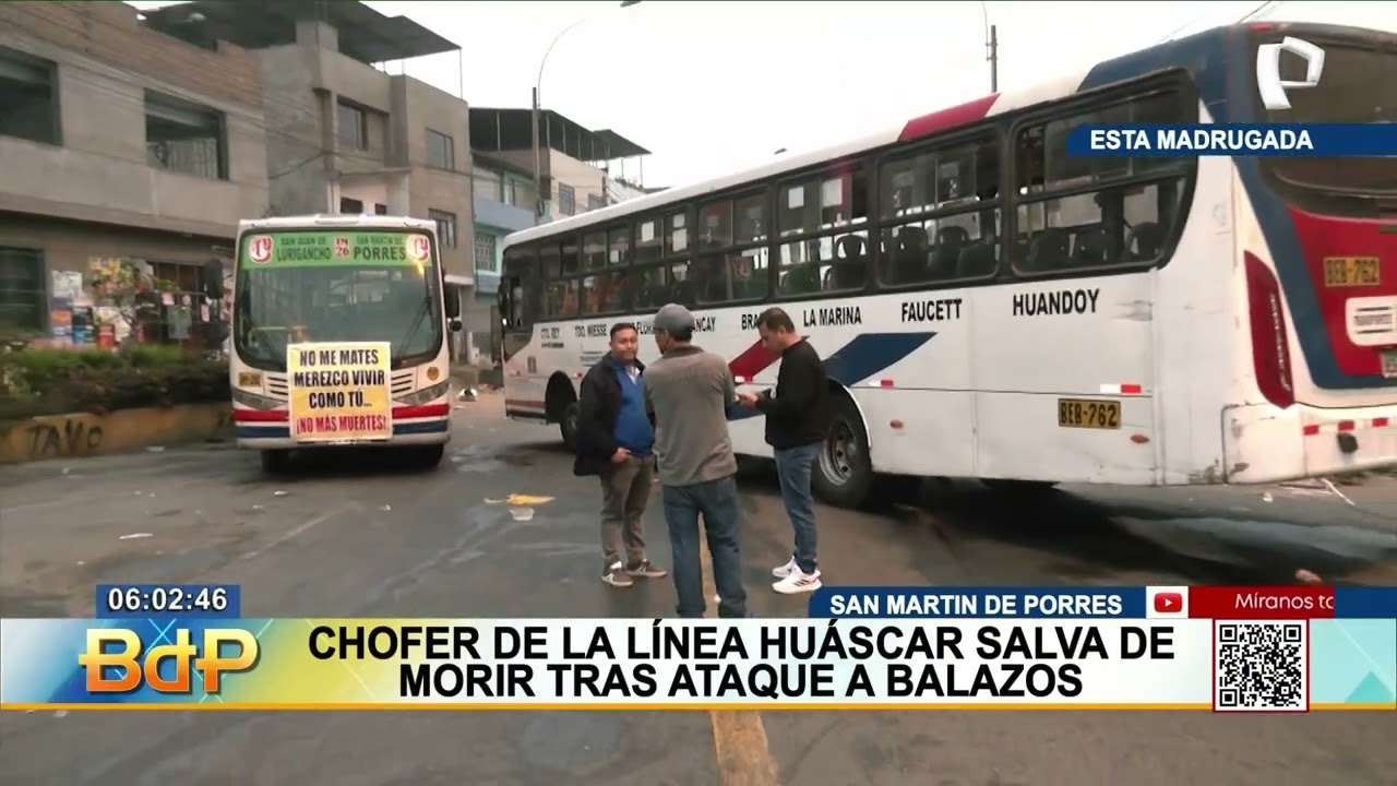 De terror: Continúan los atentados contra los buses de la empresa Huáscar en SMP