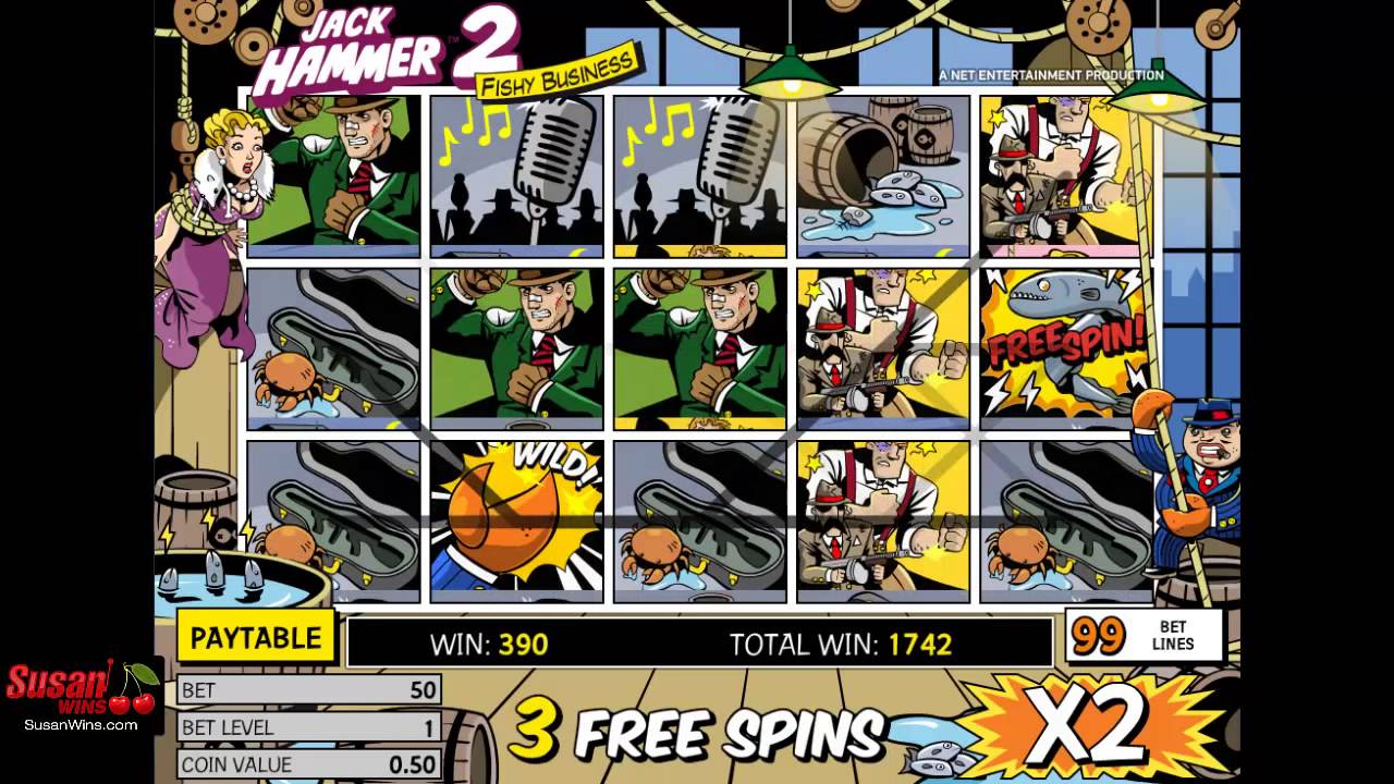 Crazy &pound;1175 Win -  Free Games -  Jack Hammer 2 Online Slot Review