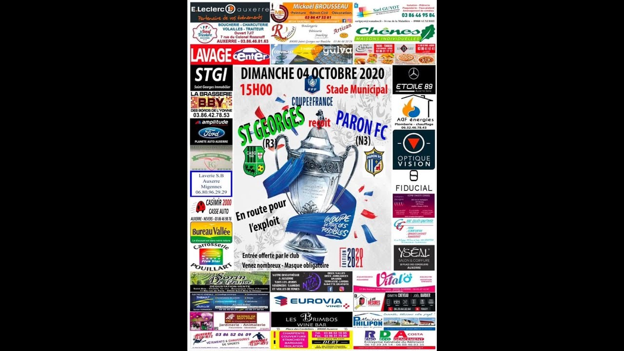 SG (R3) contre Paron (N3) en CDF 4ème tour 04 10 20