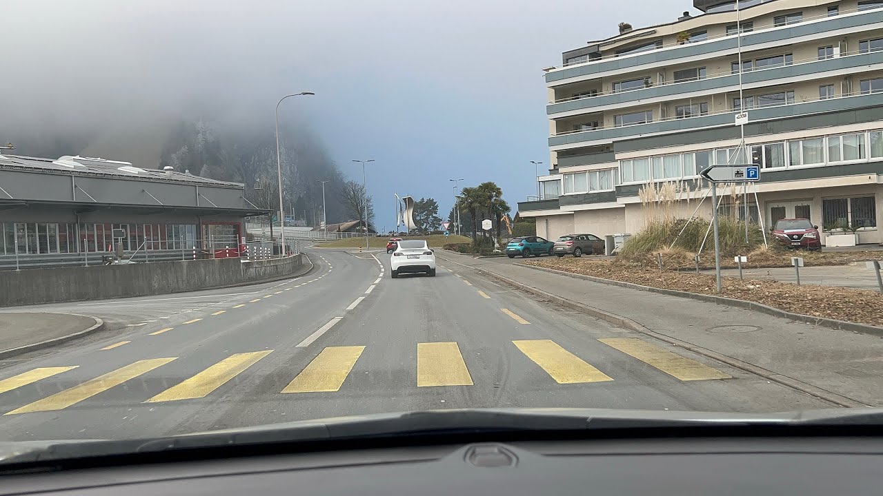 Foggy Wednesday Drive from Stans to Emmen 4K 21.01.2026 - Enjoy and Relax #4k #enjoy #relaxing 