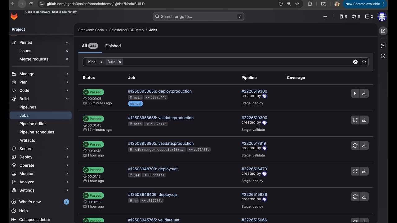 Automated Salesforce CI/CD Pipeline with GitLab: Validation, Delta Deployments & Release Tagging