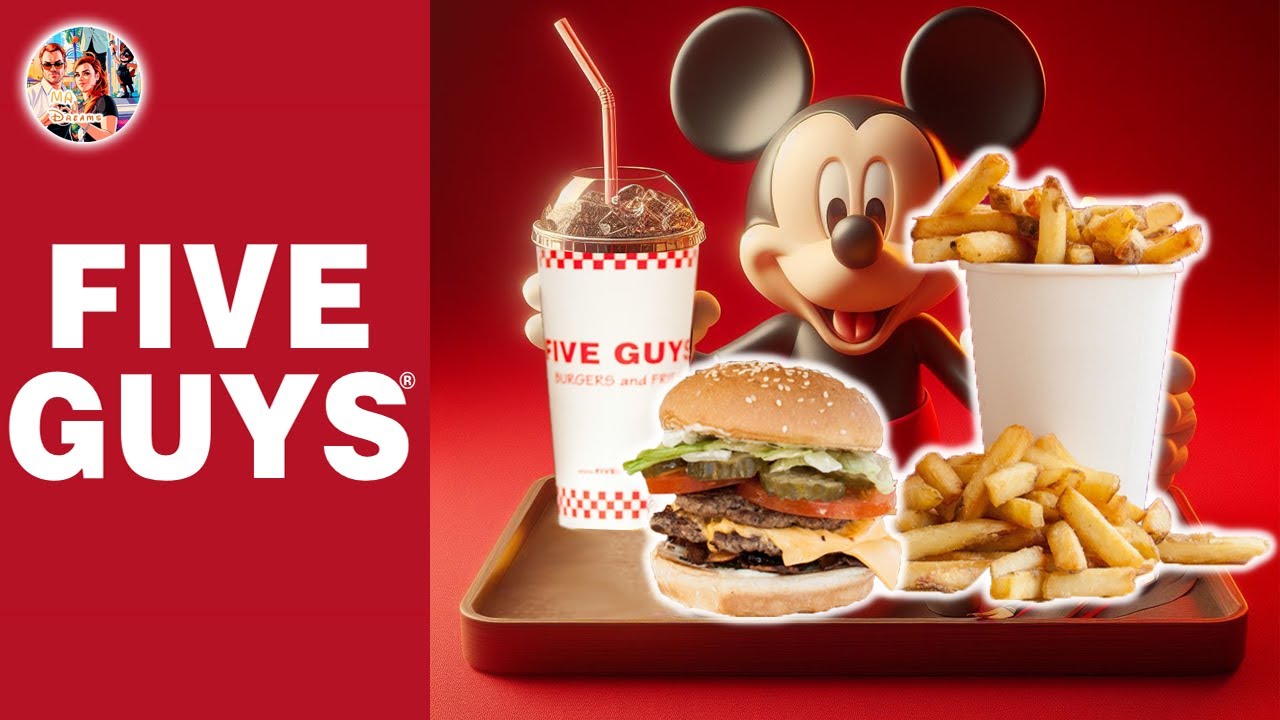 RESTAURANT FIVE GUYS À DISNEYLAND PARIS 🍔🤤 (Une bonne alternative aux fastfoods du Parc ? 😁)