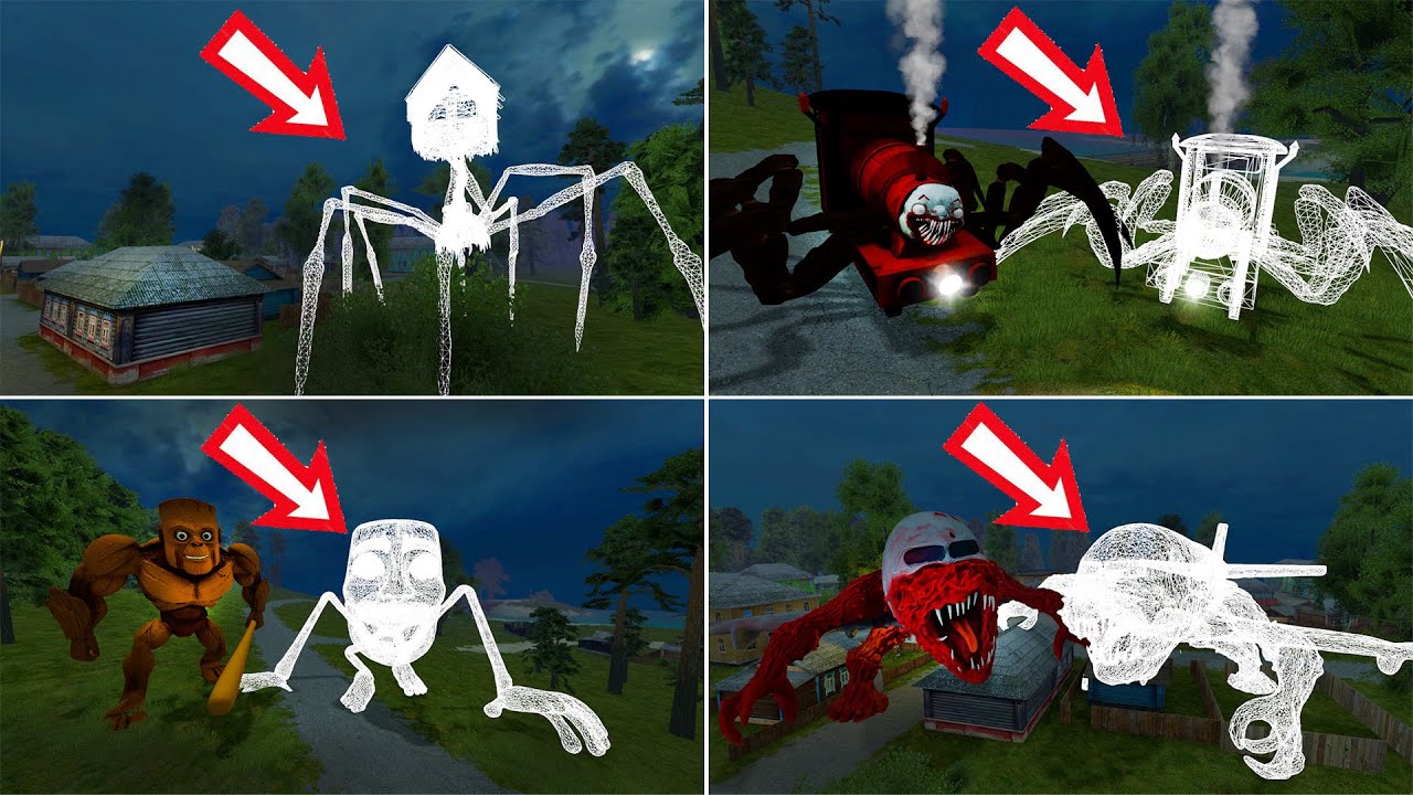 HOUSE, TUNG TUNG SAHUR, PLANE, CHOO CHOO CHARLES TURN INTO WIRE MONSTERS in garry's mod