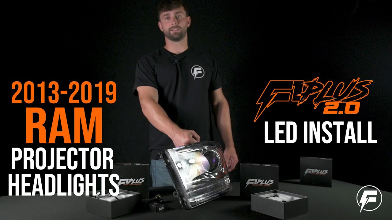 2013-2019 Ram 4th Gen Projector Headlights F1 PLUS 2.0 LED Bulbs: How to Install and Comparison
