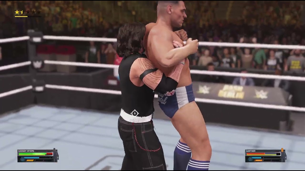 Cassidy Byers title defense against Gunther (WWE 2K25)