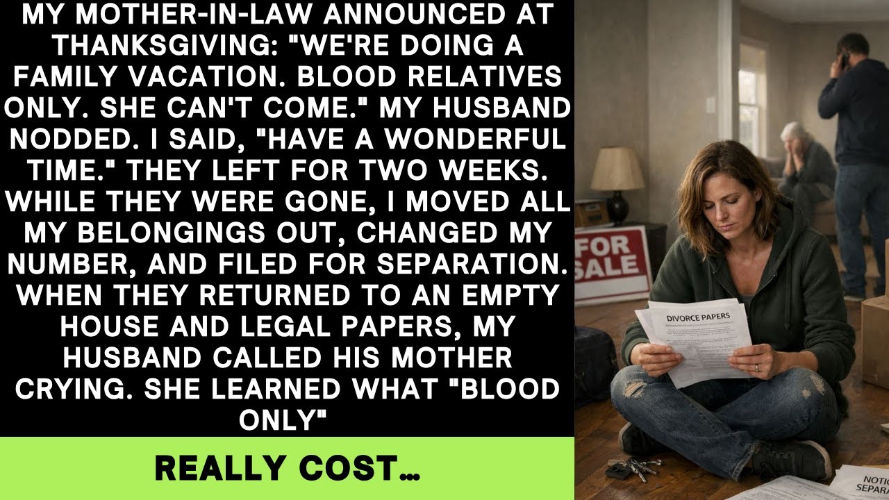 Blood Relatives Only. She Can't Come,