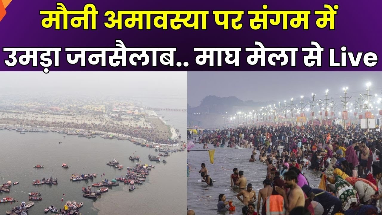 Sangam Snan on Mauni Amavasya 2026 Live : मौनी अमावस्या पर संगम में उमड़ा जनसैलाब, माघ मेला से Live