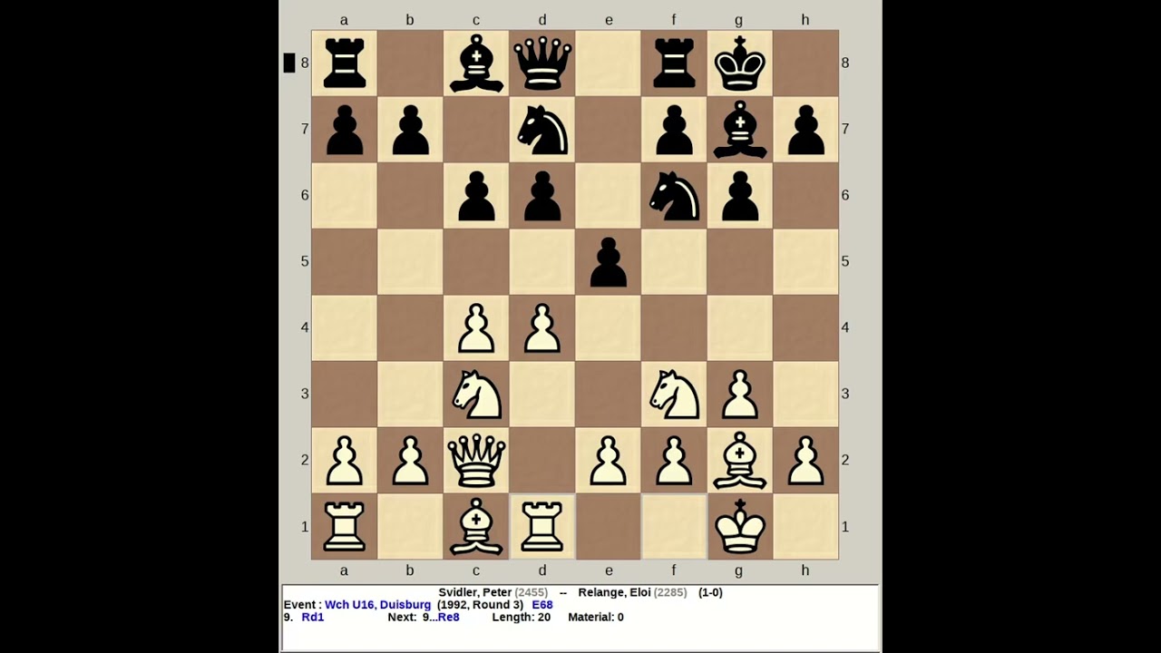 Svidler, Peter vs Relange, Eloi | World Chess U16 1992, Duisburg Germany