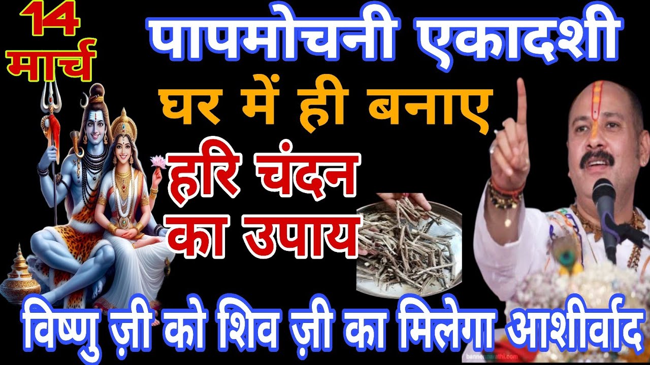 14 मार्च पापमोचनी एकादशी घर पर ही बनाए हरि चंदन का उपाय || Pradip Mishra ji 