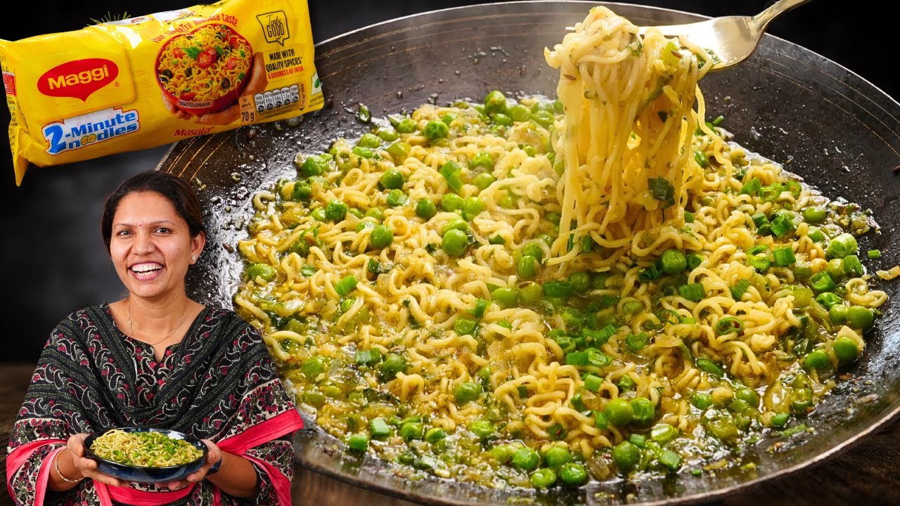 Spicy Thecha Maggi | तीखा चटपटा ठेचा मैगी जिसका स्वाद जुबान से न उतरे | Maggi recipe Kabitaskitchen