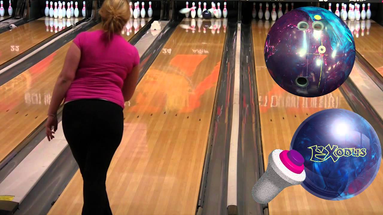 Lord Field Pin Hacker and Exodus Series bowling ball by Robyn Buschini, BuddiesProShop.com