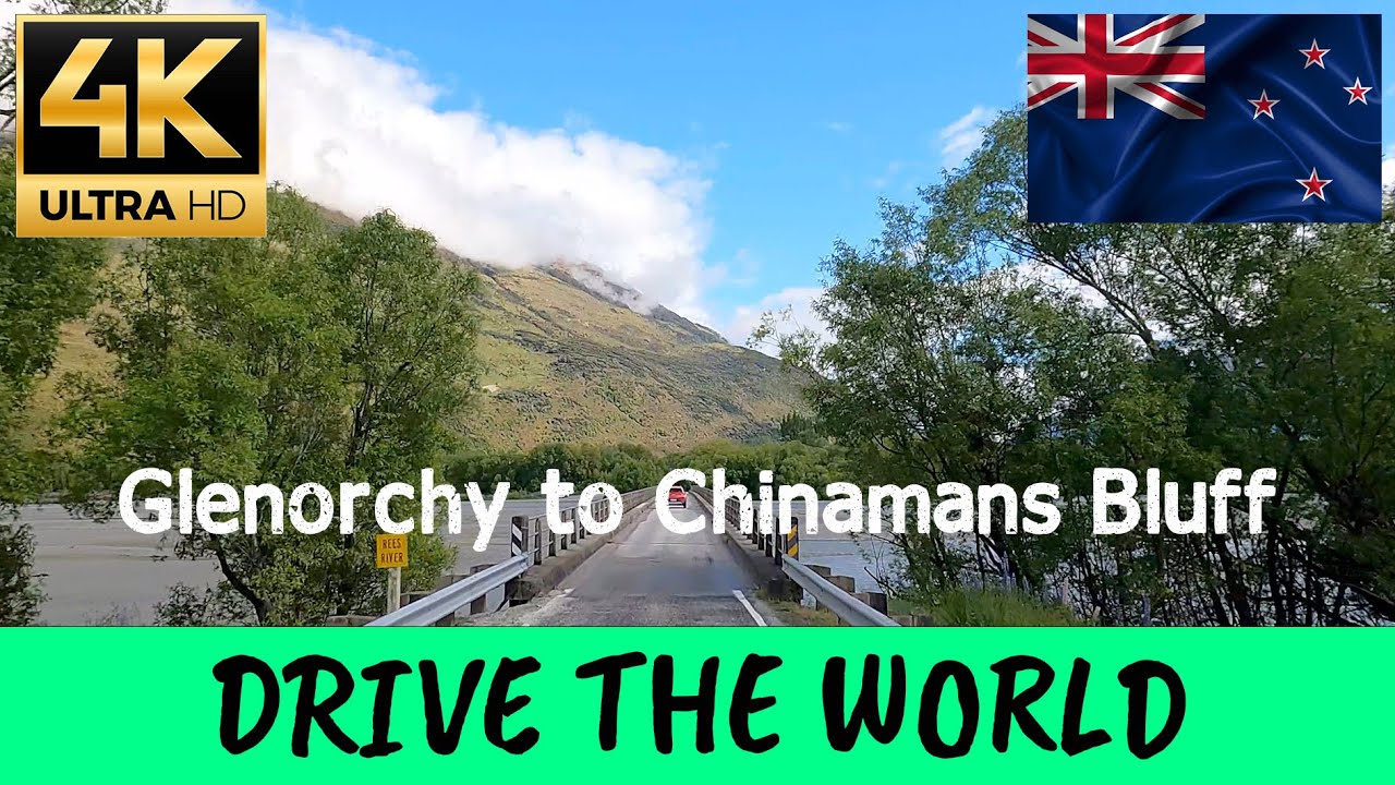 Driving in New Zealand -  🇳🇿  Glenorchy to Chinamans Bluff   4K 60p