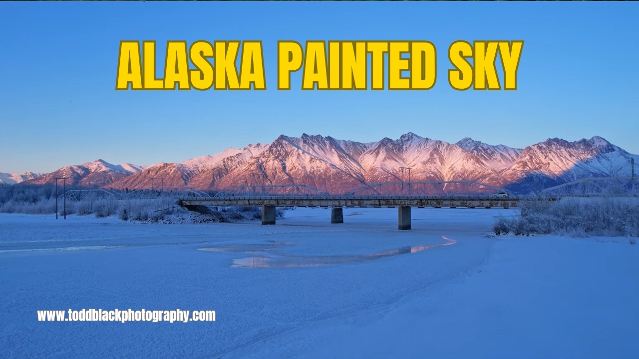 Sun Sets in The Butte | Knik River & Pioneer Peak Alaska | Aerial Drone Footage